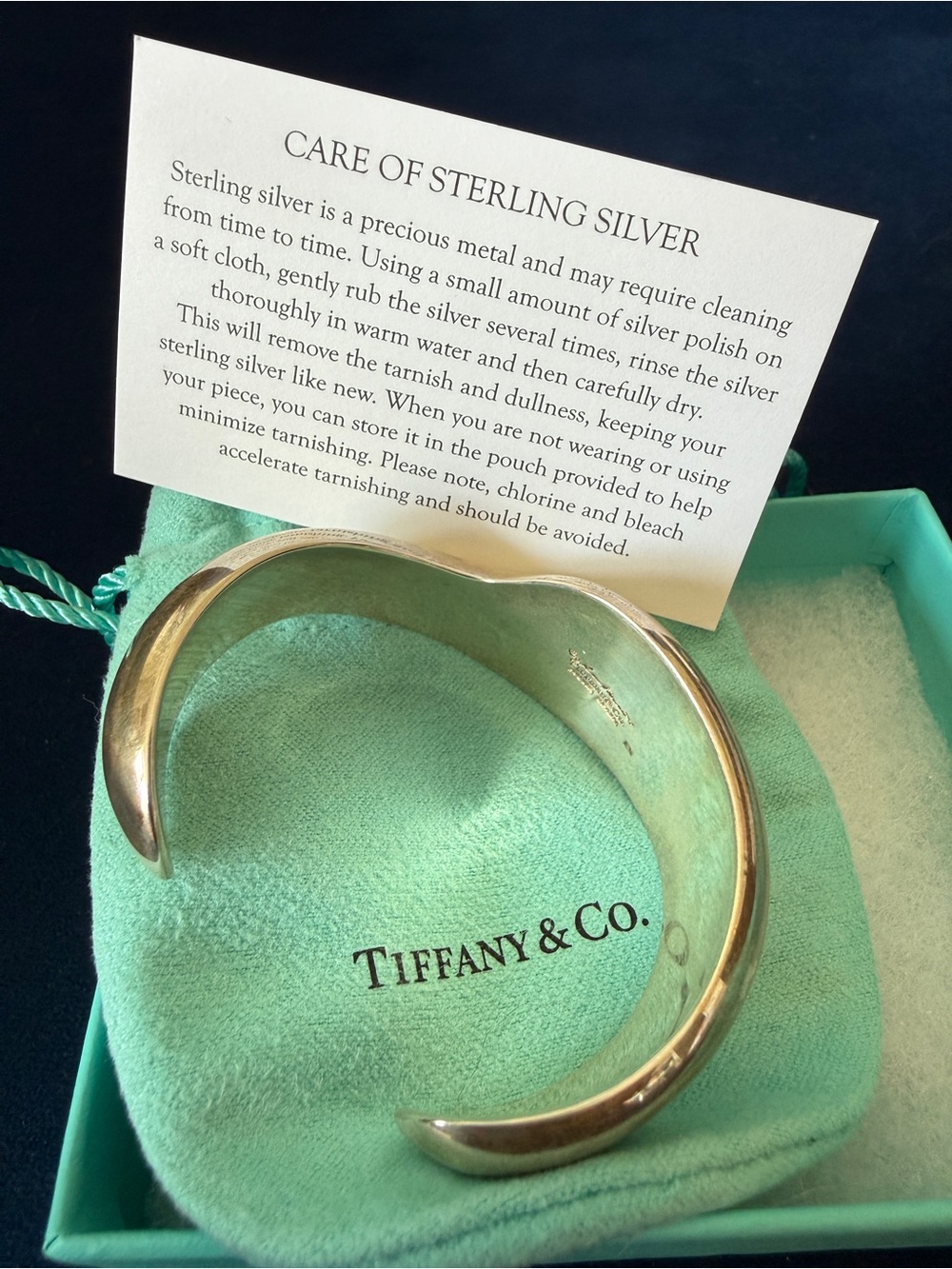 Tiffany & Co. Elsa Peretti Polished Silver Sculptural Cuff Bracelet - Picture 4 of 4